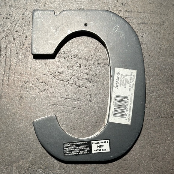 C letter hanging wall decor shelf decor initial display dorm bedroom family room - Picture 3 of 7